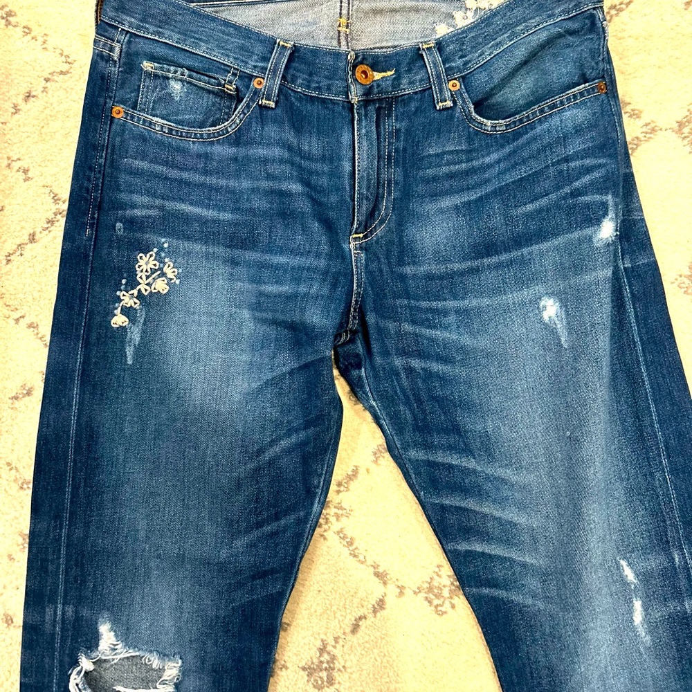 Lucky Brand Sienna Slim Boyfriend Jeans, 8/29, Lucky Denim Jeans, Embroidered